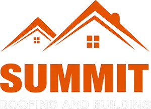 Summit Roofing & Building Brand Logo orange white